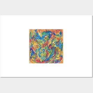 Abstract oil paint Posters and Art